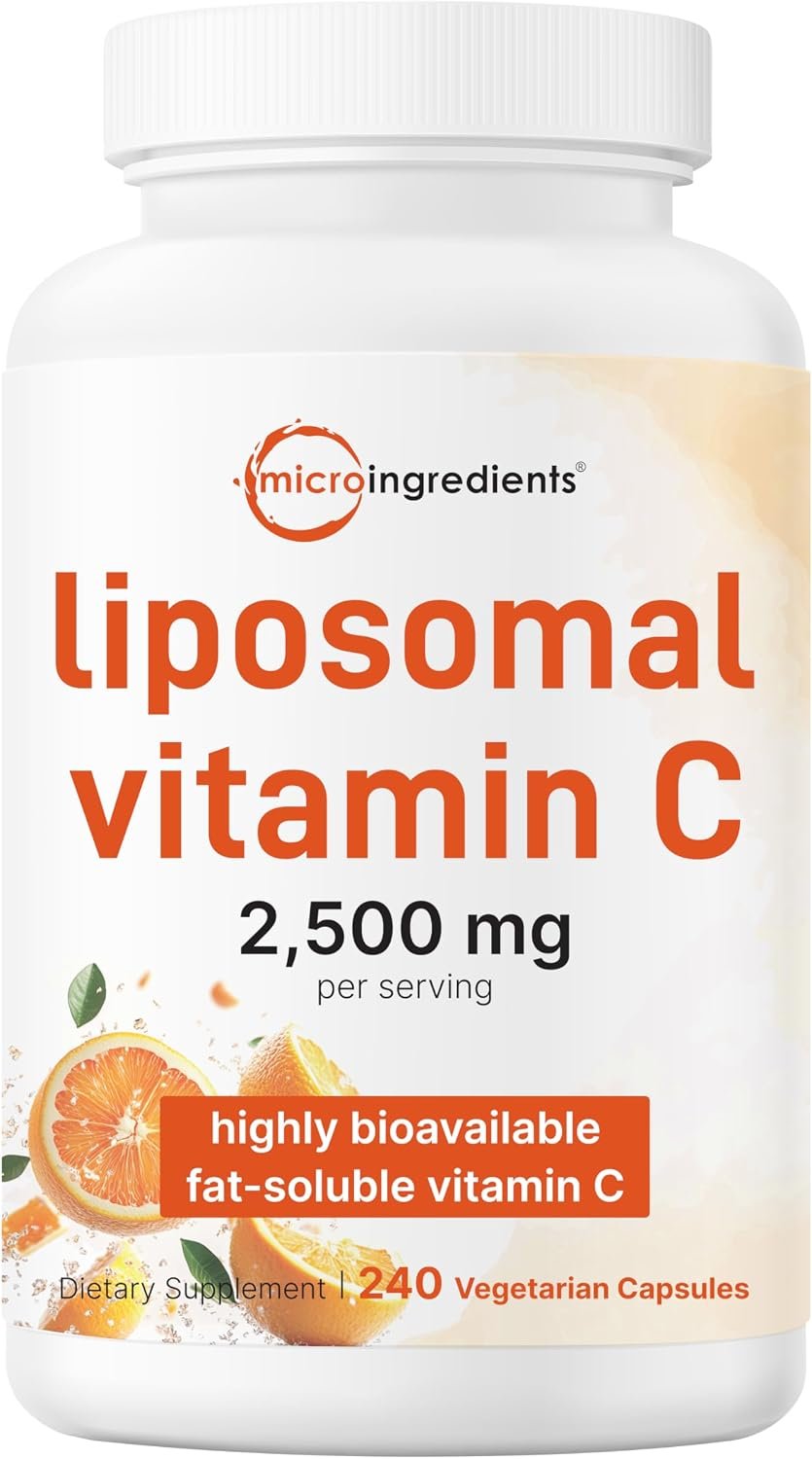 Liposomal Vitamin C 2,500mg, 240 Veggie Capsules | Highly Bioavailable Fat Soluble Form | Immune Support & Antioxidant Supplement | Liposomal Delivery for Superior Absorption | Non-GMO, Gluten Free