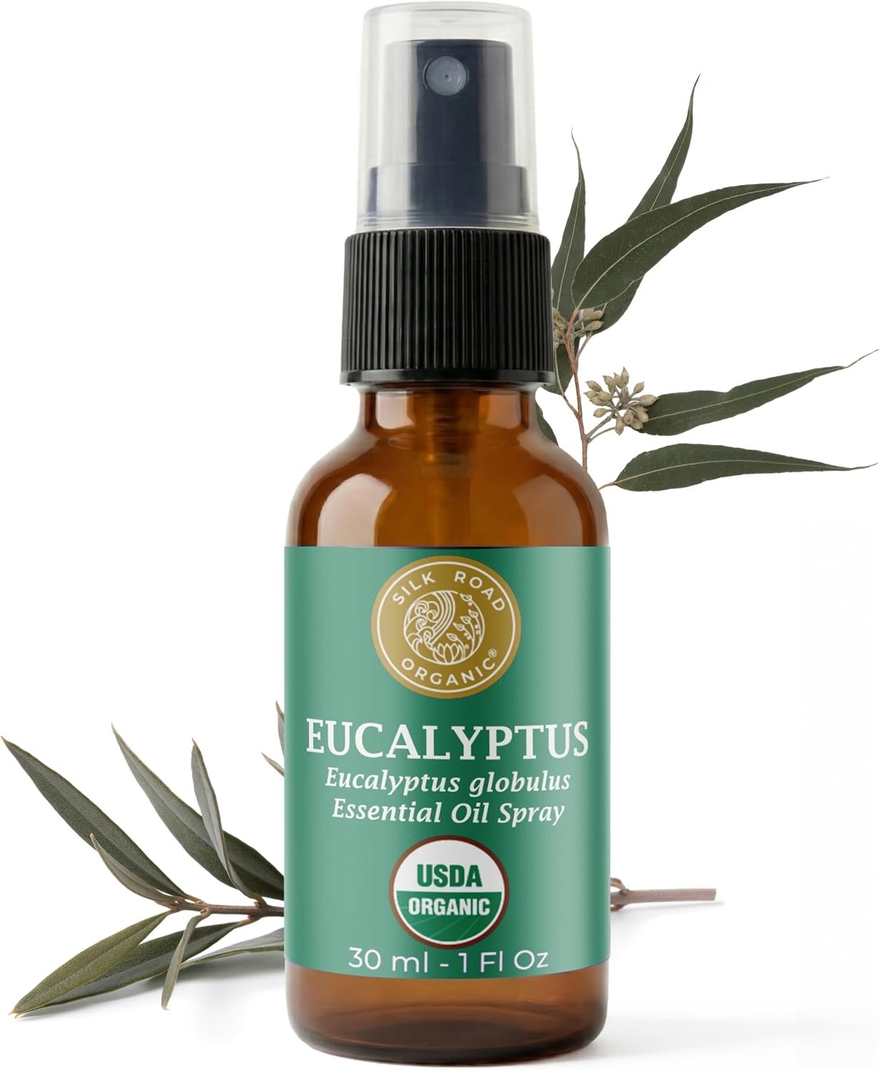 Silk Road Organic Eucalyptus Essential Oil Breath Spray, USDA Certified