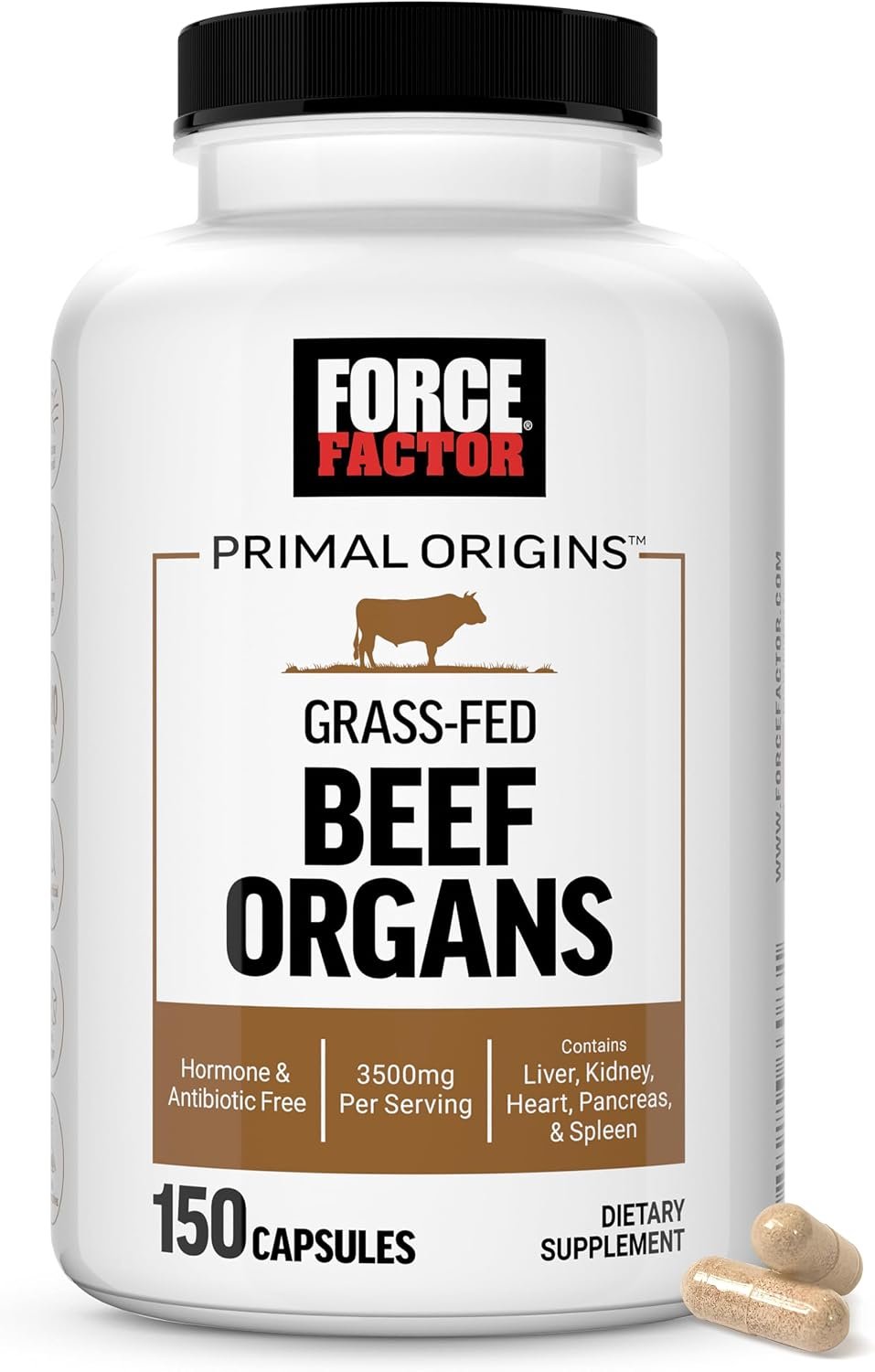 Force Factor Primal Origins Grass-Fed Beef Organs Supplement