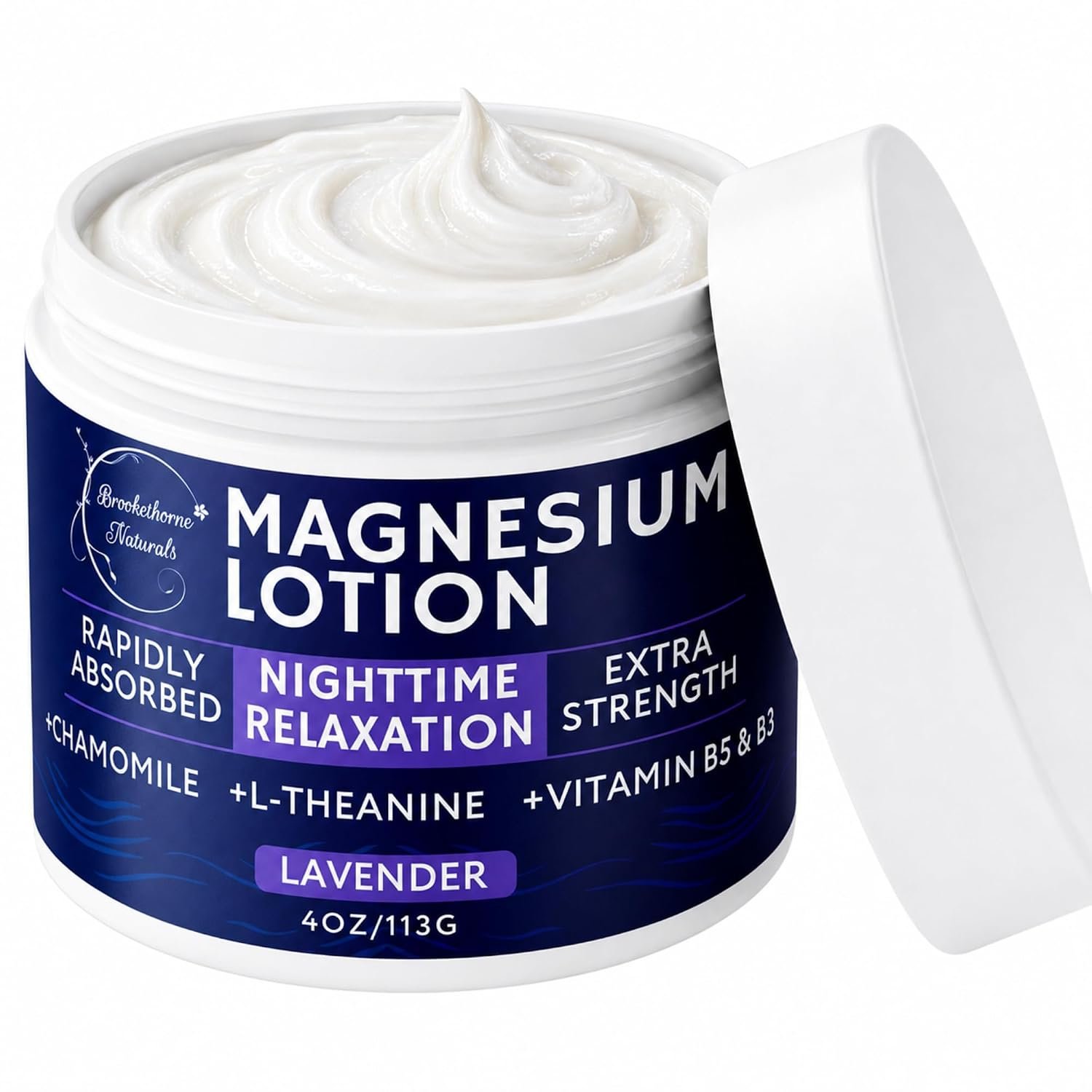 Brookethorne Naturals Nighttime Magnesium Lotion for Sleep | 4oz