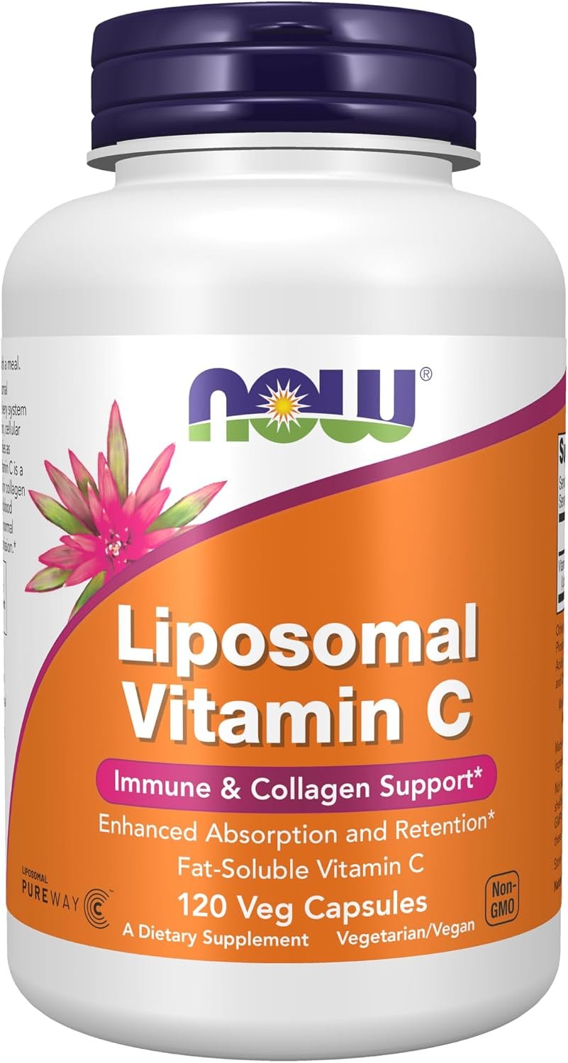 NOW Supplements, Liposomal Vitamin C, Immune Support*, 120 Veg Caps
