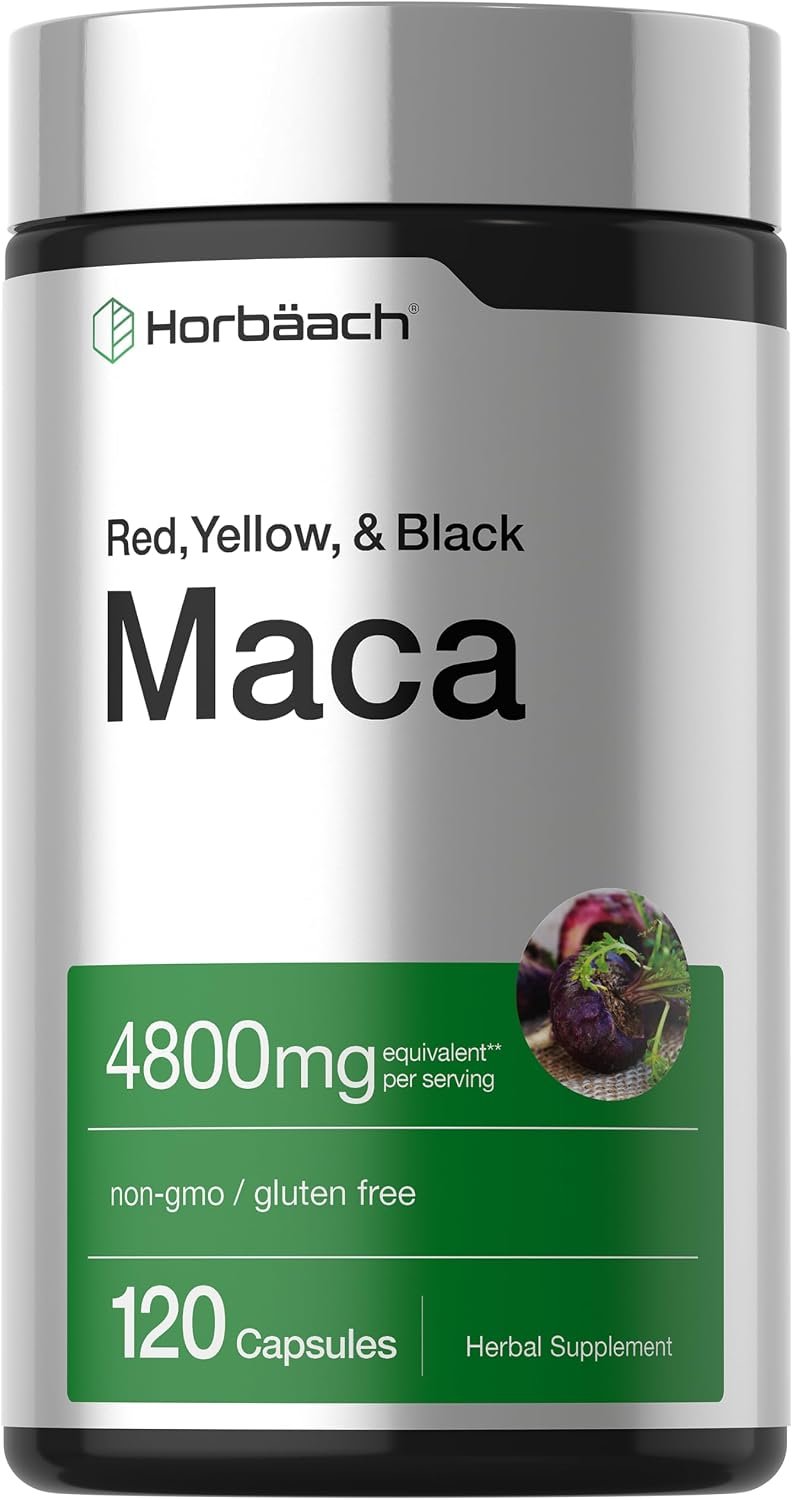 Horbäach Maca Root Capsules for Men and Women | 120 Pills