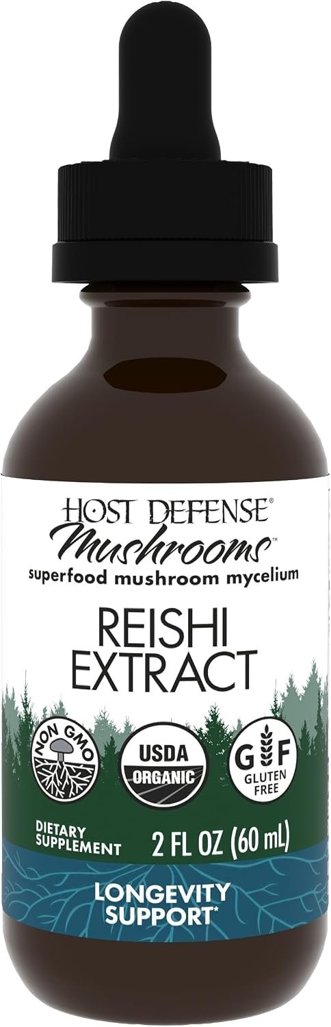 Host Defense Reishi Extract, Heart & Immune Health Support, 2 fl oz