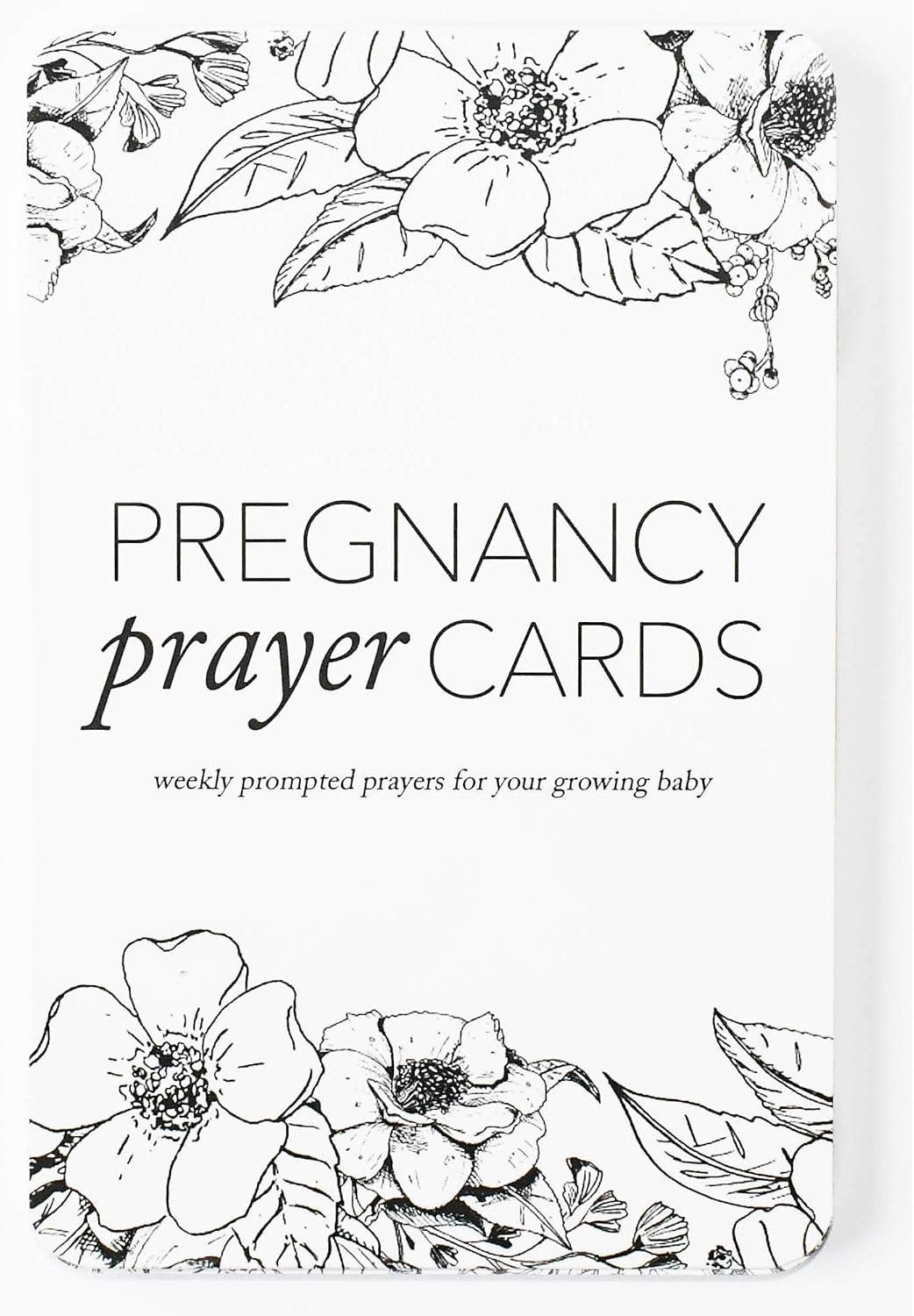 Duncan & Stone Pregnancy Prayer Cards, Affirmation Set, B&W