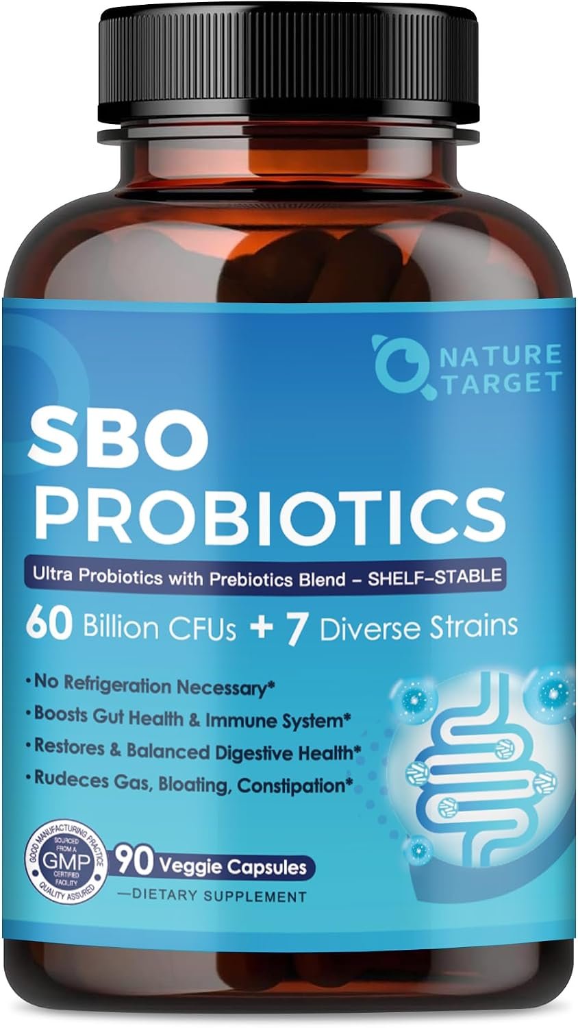 NATURE TARGET Probiotics for Women & Men, 60 Billion CFU, 90 Capsules