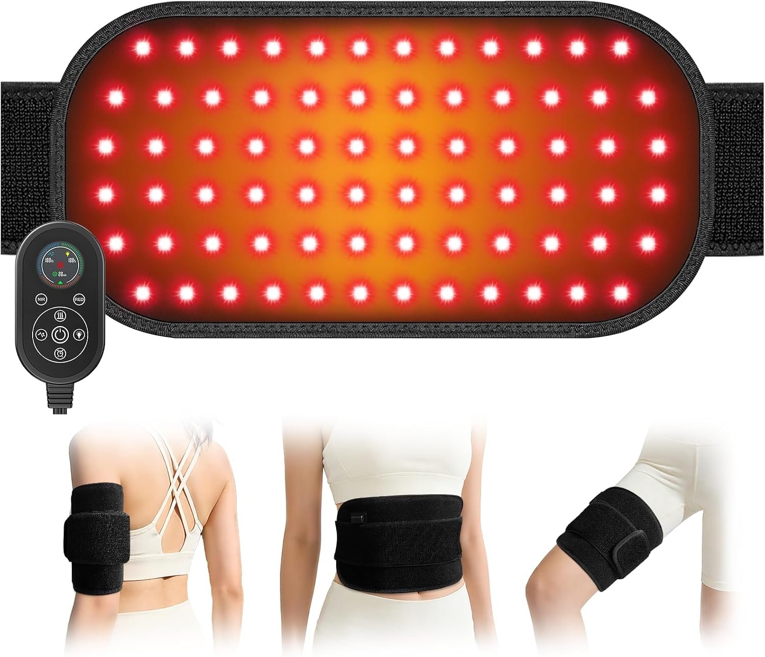 Cordless Heating Red Light Therapy Belt, Red Light Therapy for Body