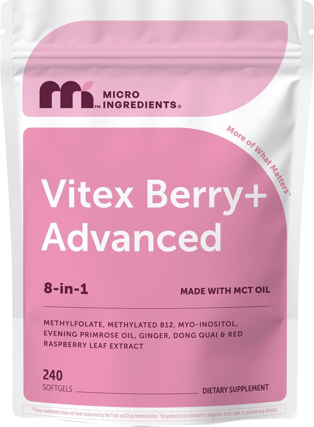 Vitex Berry+ Advanced, 240 Softgels | Chasteberry Supplement for Women