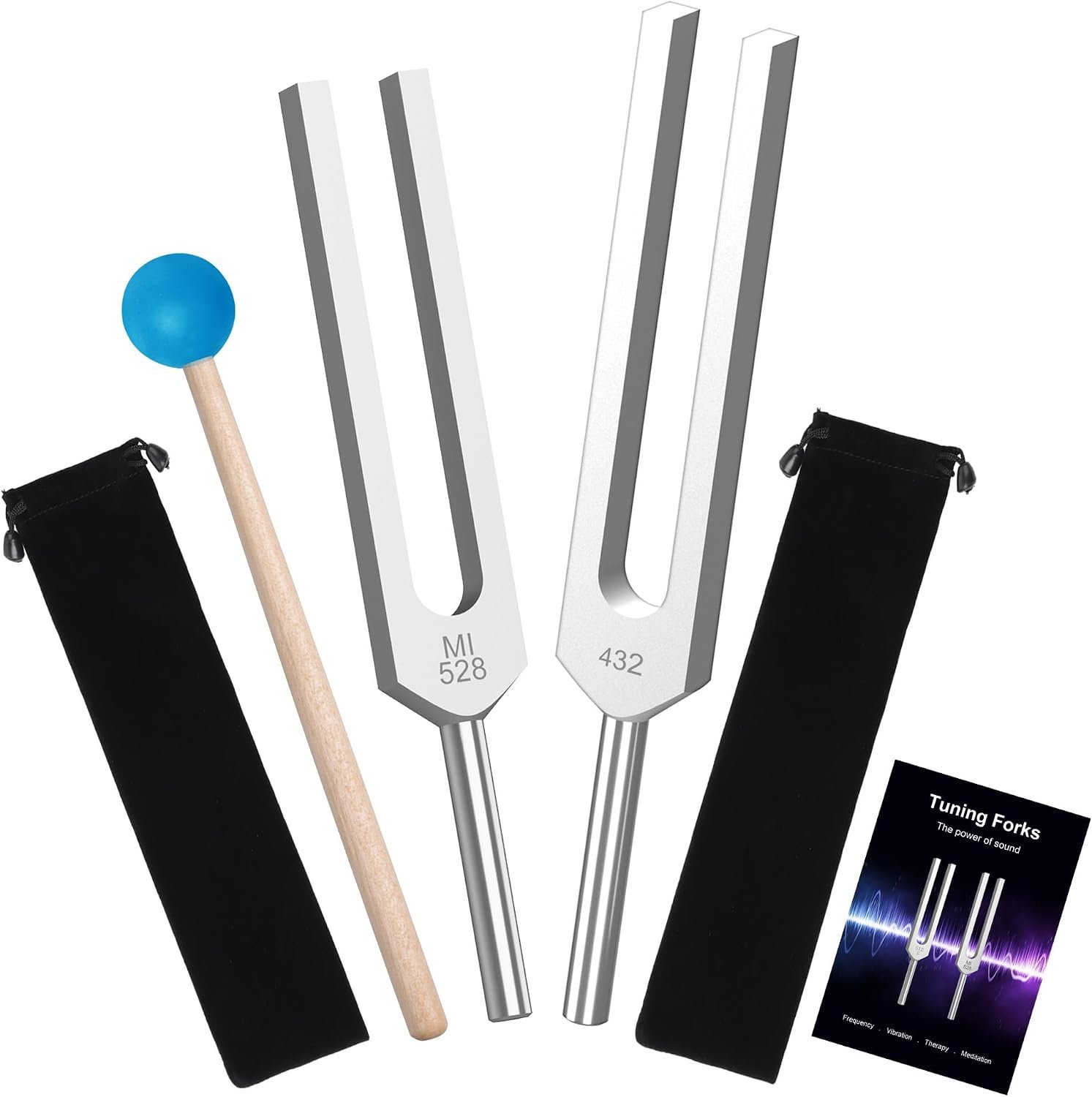 Tuning Forks for Healing，2pcs 432Hz, 528Hz
