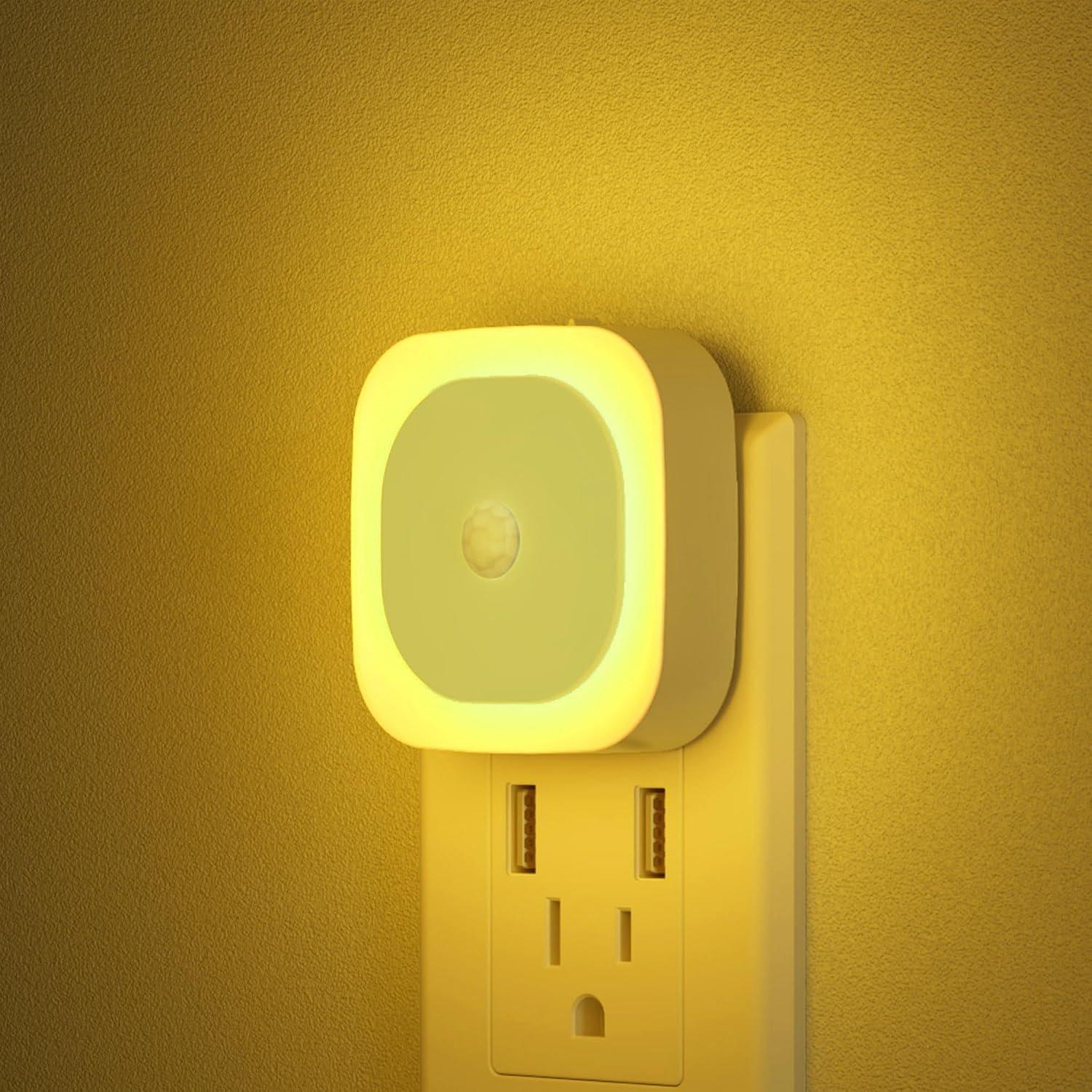 YUNLEX 2 Pack Toilets Light Motion Sensor Plug in, Smart Bulbs, 3 Modes
