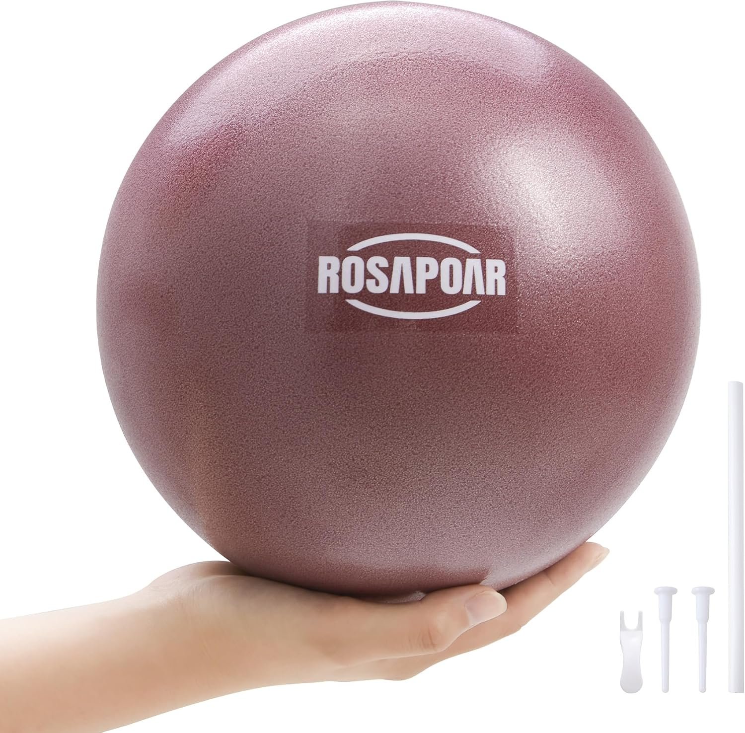 ROSAPOAR Small Exercise Ball – 9 Inch Mini Pilates Ball, Anti-Burst Yoga Ball for Stretching & Core Strength Workout, Physical Therapy & Yoga at Home Gym & Office