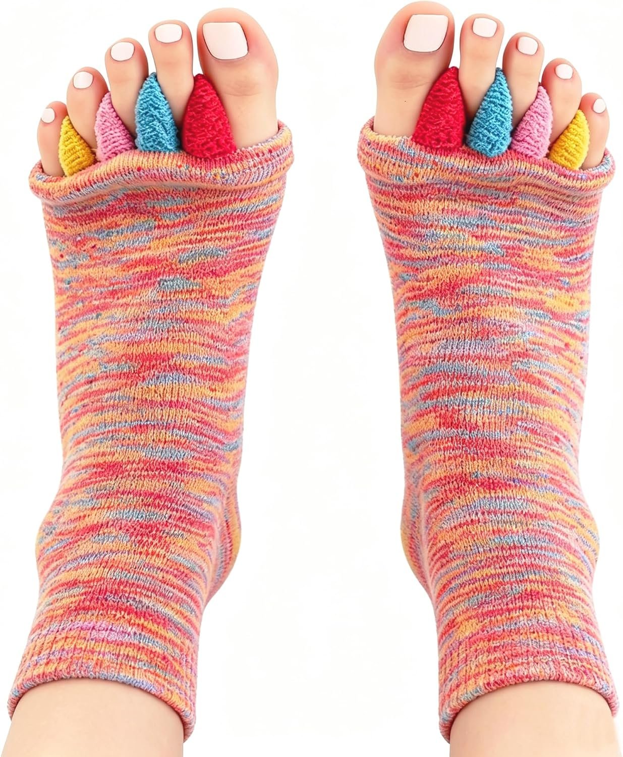 Foot Alignment Socks with Toe Spacers Separators for Women and Men
