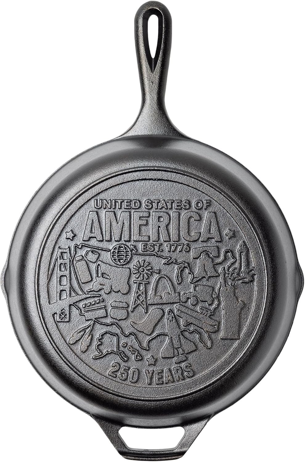 Lodge Pre-Seasoned Cast Iron Skillet, 10.25 Inches, USA Icons