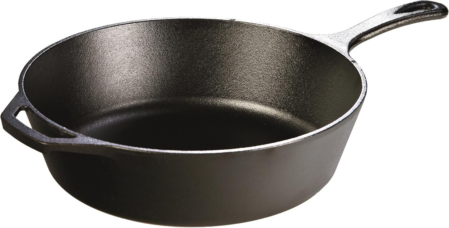 Lodge Pre-Seasoned Cast Iron Deep Skillet, 5 Quart