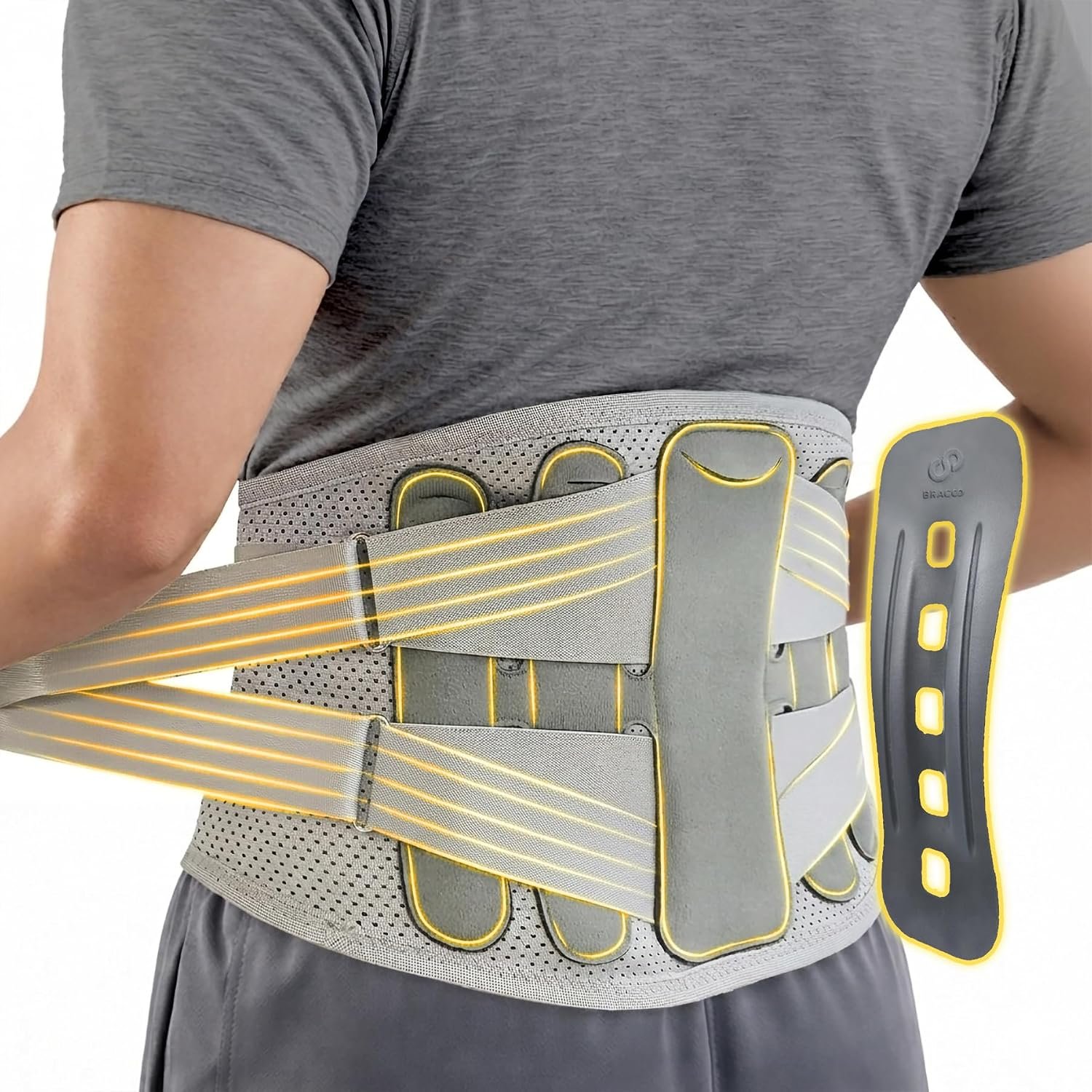Bracoo Back Brace for Lower Back Pain Back Support Belt for Women and Men