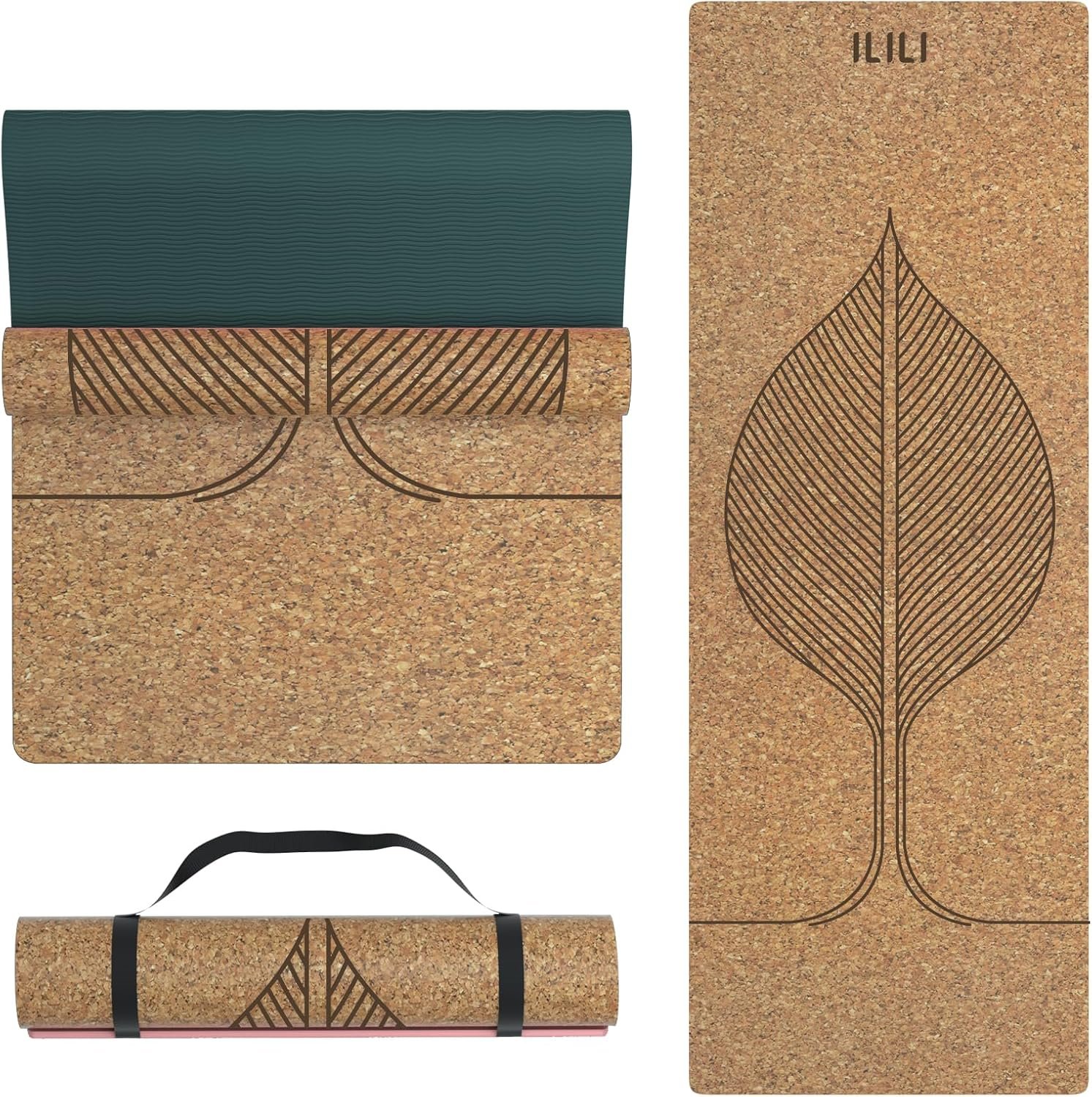 ILILI Cork Yoga Mat Eco-Friendly 1/4 Inch Thick