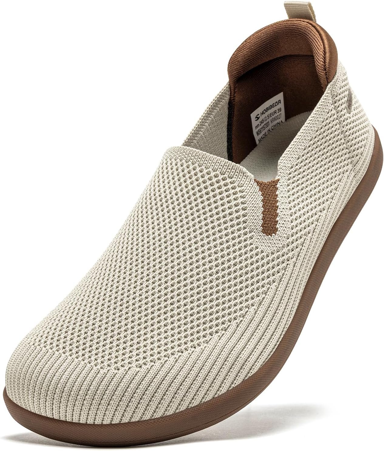 HOBIBEAR Women’s Wide Toe Box Barefoot Walking Shoes | Slip-On Minimalist Walking Sneakers | Zero Drop Sole Outdoor