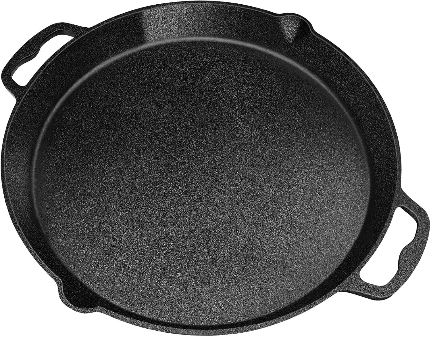BUCABUCA Pre-Seasoned Cast iron Skillet,Frying Pan,Chef’s Pan,Large Skillet,Cast Iron Camping Pan (17 inch)