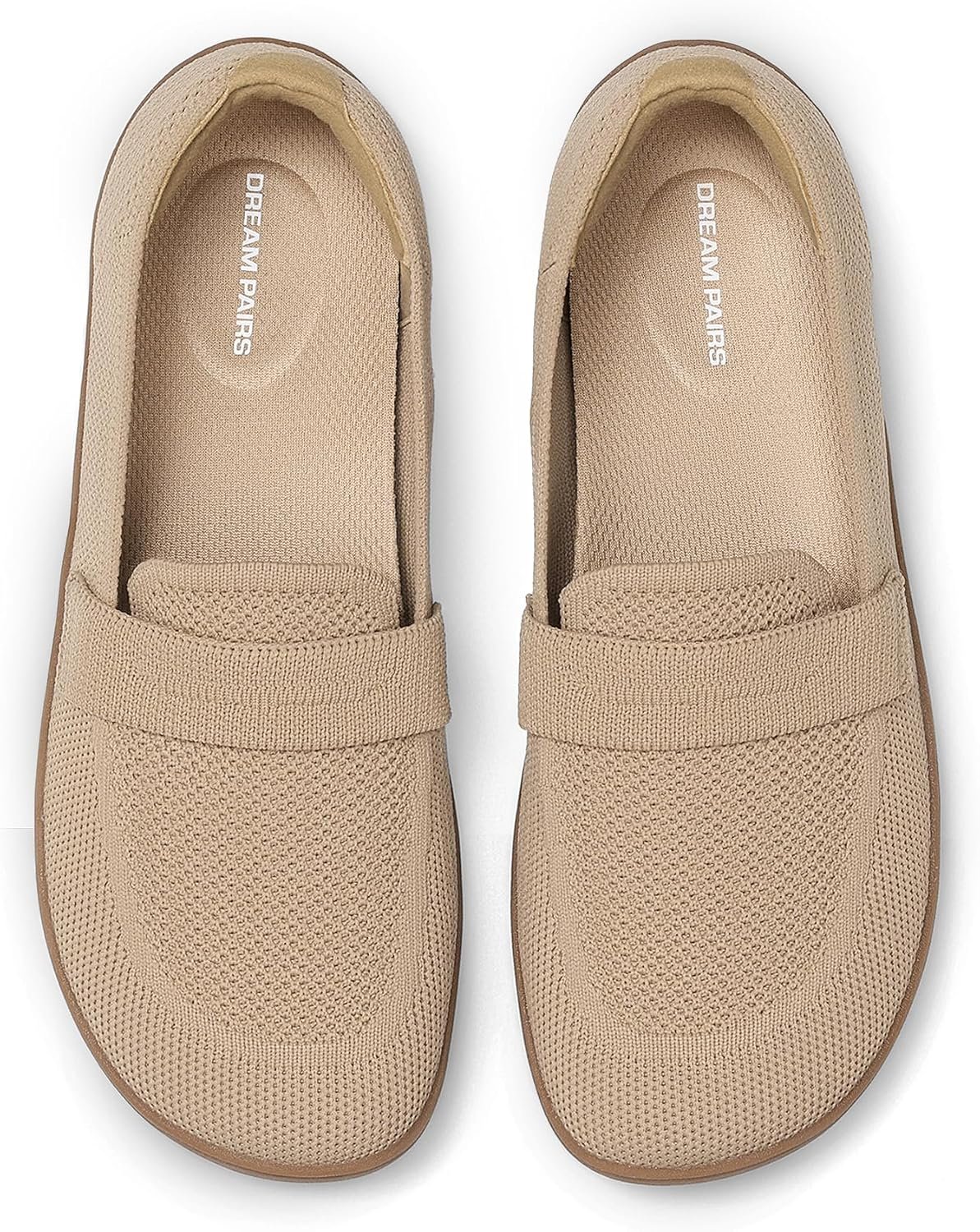 DREAM PAIRS Women Comfort Wide Toe Barefoot Knit Loafers