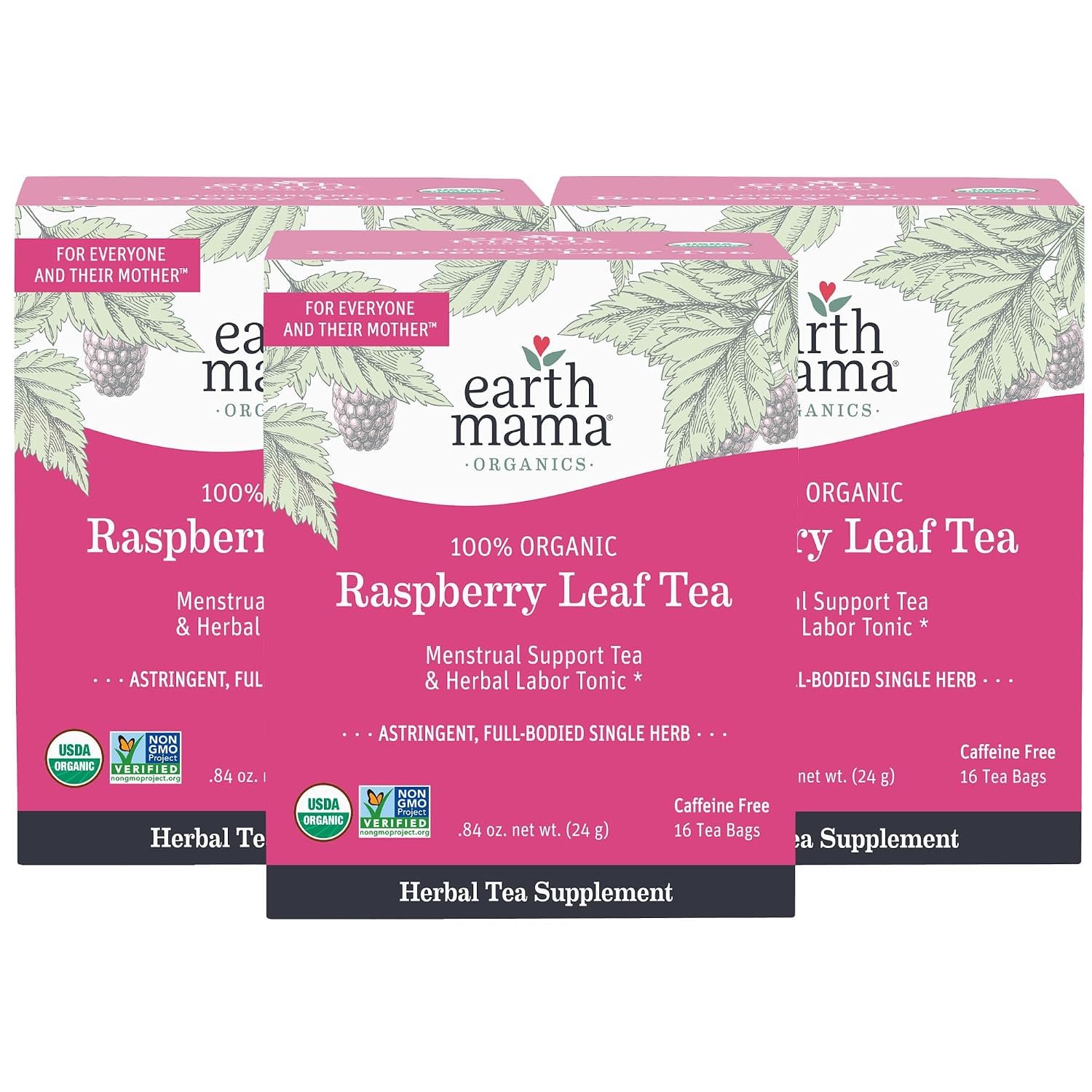 Earth Mama – Organic Raspberry Leaf Tea – 48 Teabags