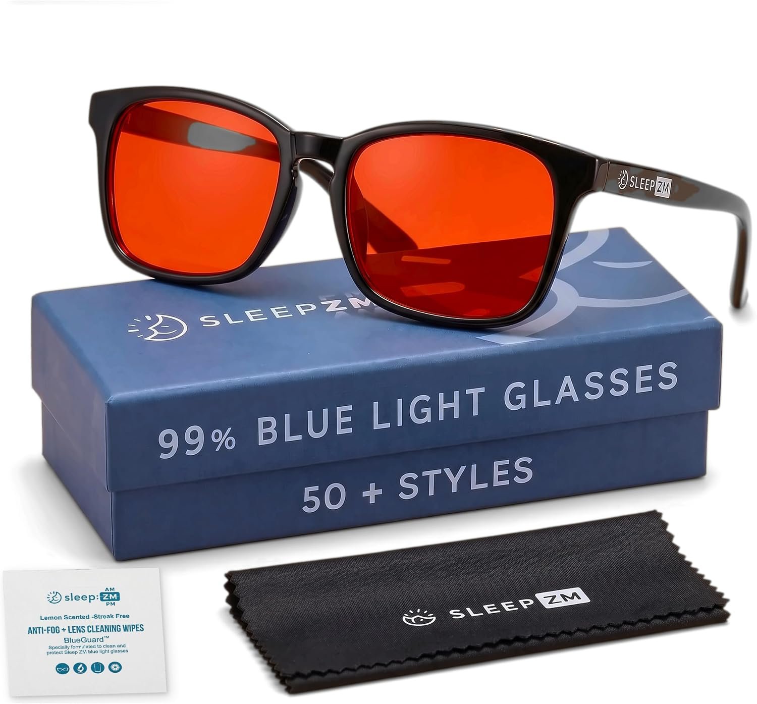 Sleep ZM Blue Light Blocking Glasses – Sleep + Eye Strain Help Women + Men