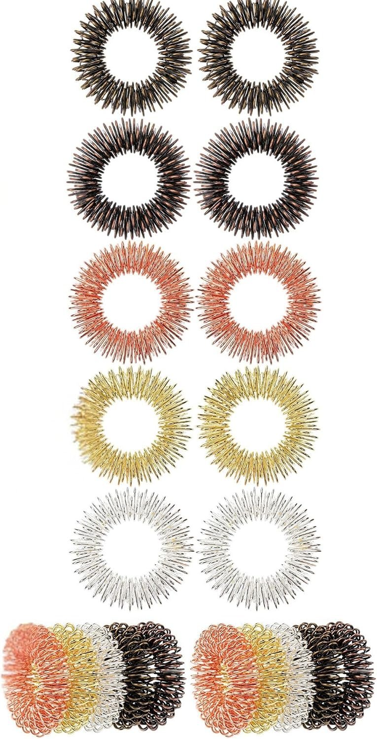 Mr. Pen- Spiky Sensory Rings, 10 Pack, Colorful
