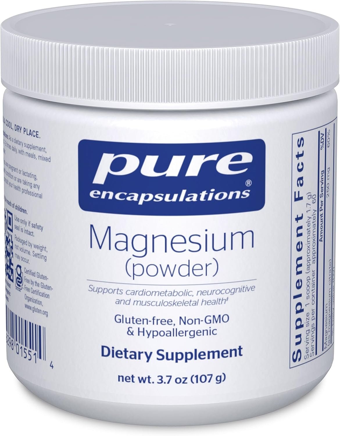 Pure Encapsulations Magnesium (Powder), 3.7 Ounces