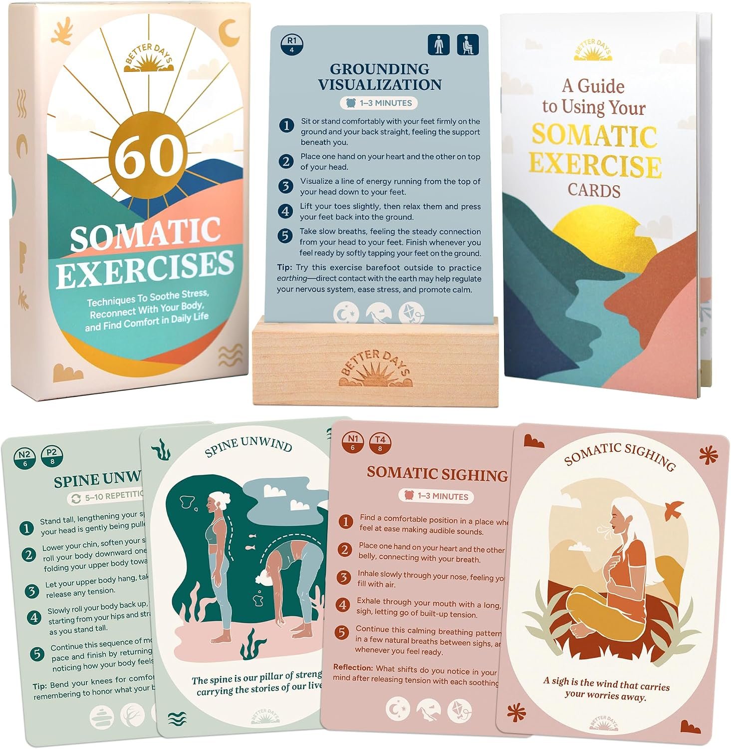 Somatic Therapy Cards – 60 Nervous System Regulation Exercises