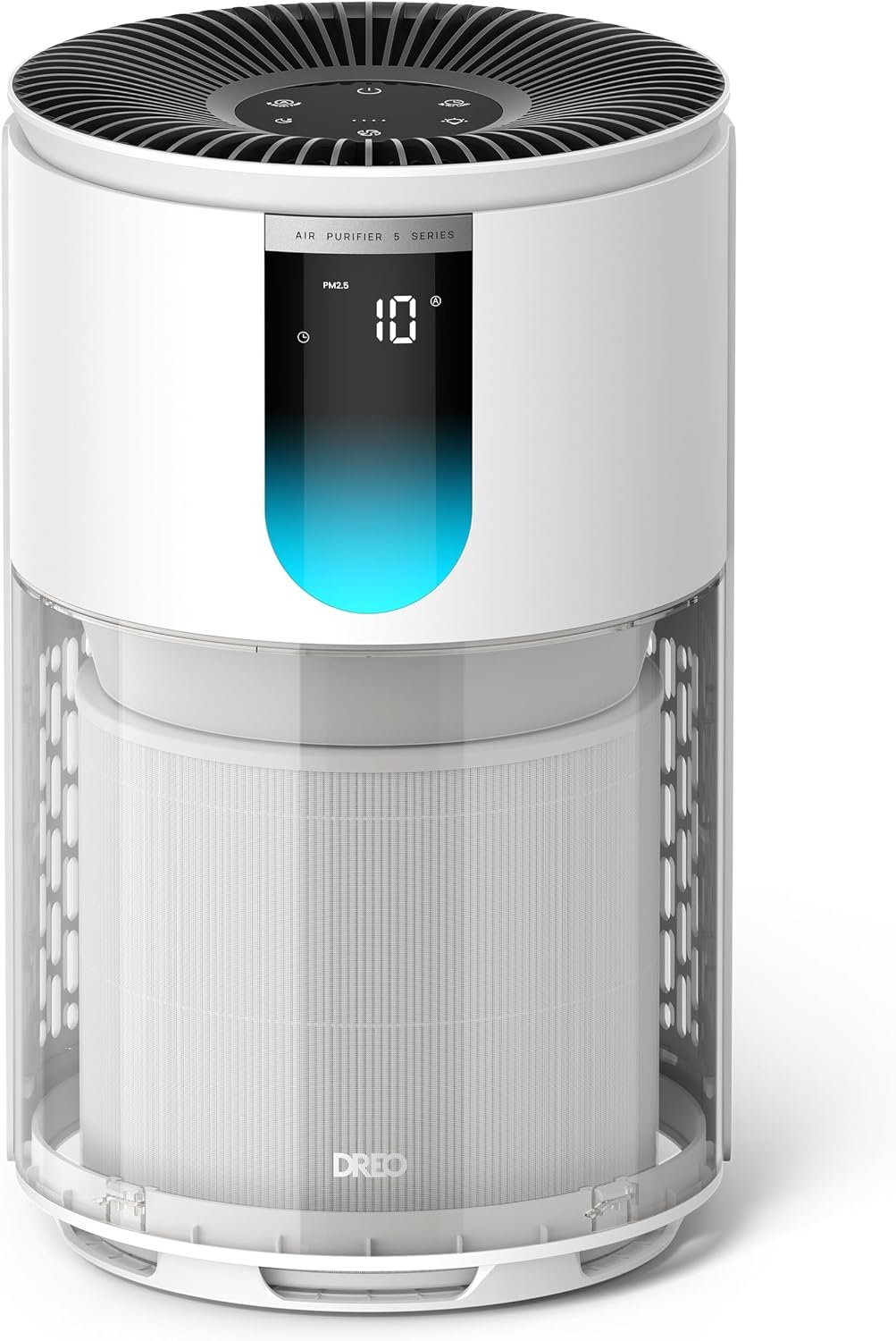 DREO Air Purifier for Home, Up to 1176 ft², HEPA Sleep Mode, Air Purifiers for Large Room & Bedroom, Pets, Smoke, Dust, Pollen & Odors, PM2.5 Monitor, Auto & Turbo Mode, 4 Speeds, DR-HAP009 (Dreo 539)