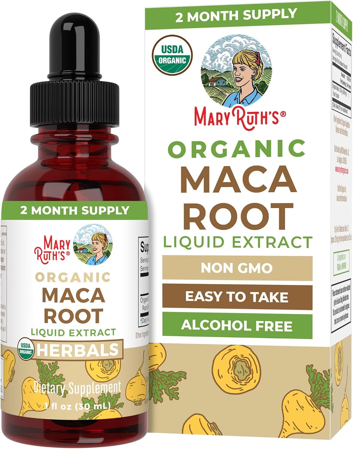 MARYRUTH’S USDA Organic Maca Root Liquid Drops, 1 Fl Oz