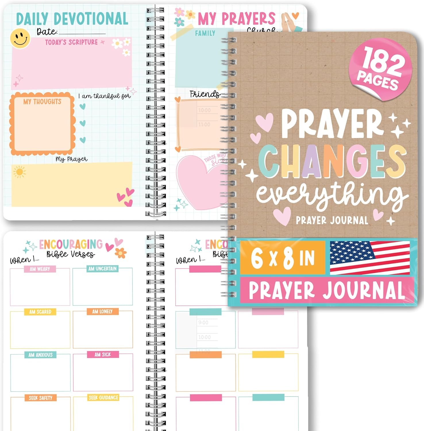 Guided Prayer Journal for Woman – Daily Prayer Journal Notebook