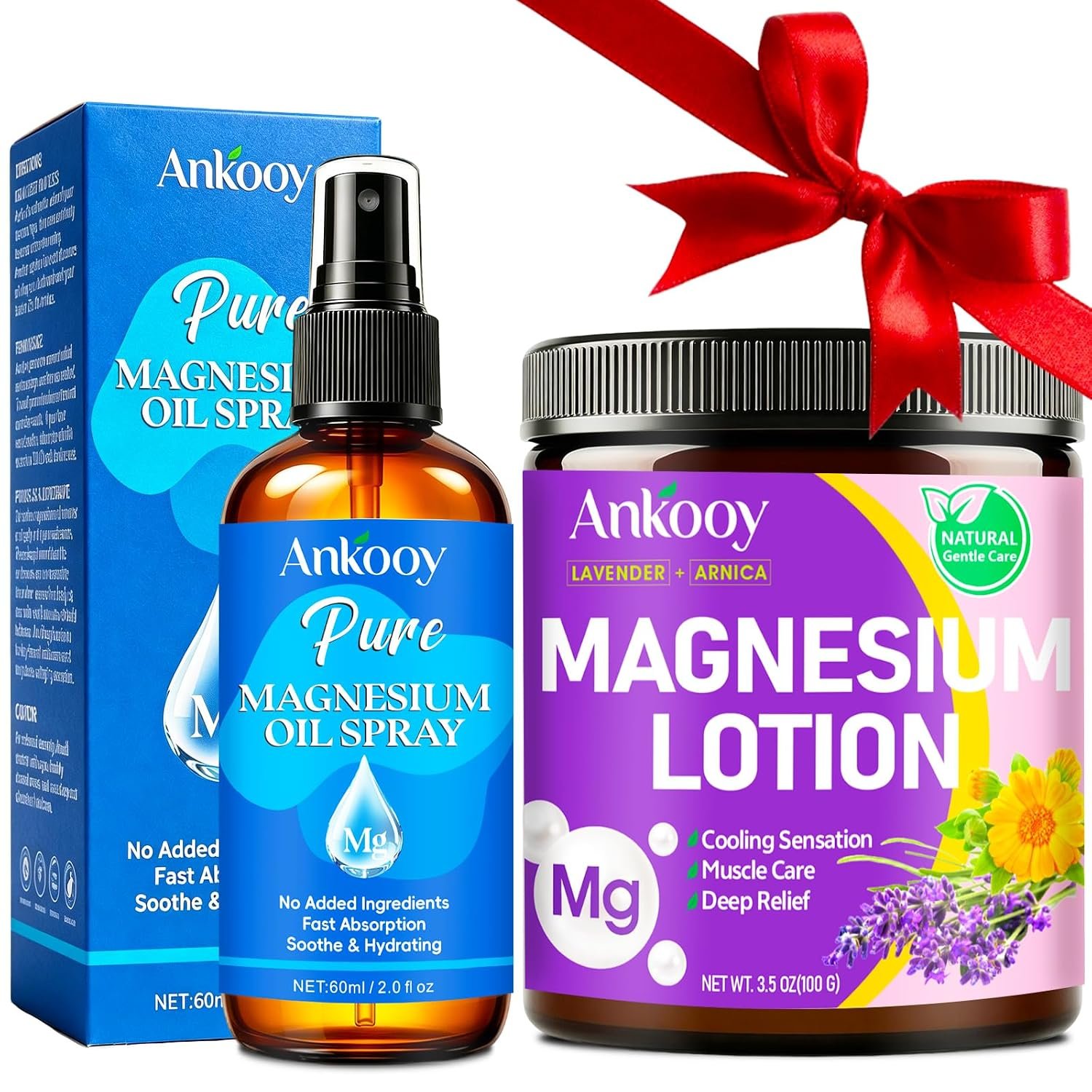 Magnesium Lotion &Pure Magnesium Oil Spray for Sleep,Feet,Restless Leg,Body