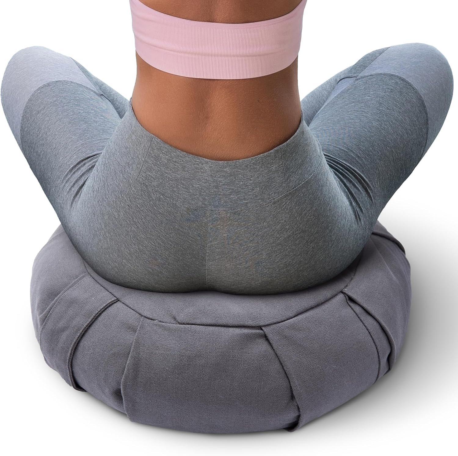 Cheer Collection Meditation Cushion – Ergonomic Floor Pillow for Meditation, Yoga Pillow with Buckwheat Filling, Yoga Cushion for Sitting on Floor, Meditation Seat, Comfort & Posture Support