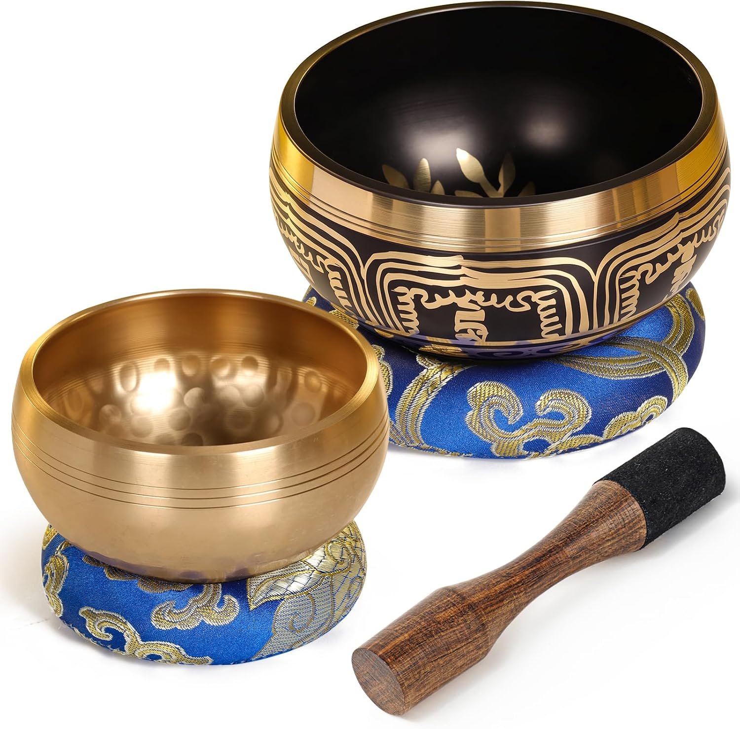 2-Pack Tibetan Singing Bowls Set, Meditation Sound Bowl