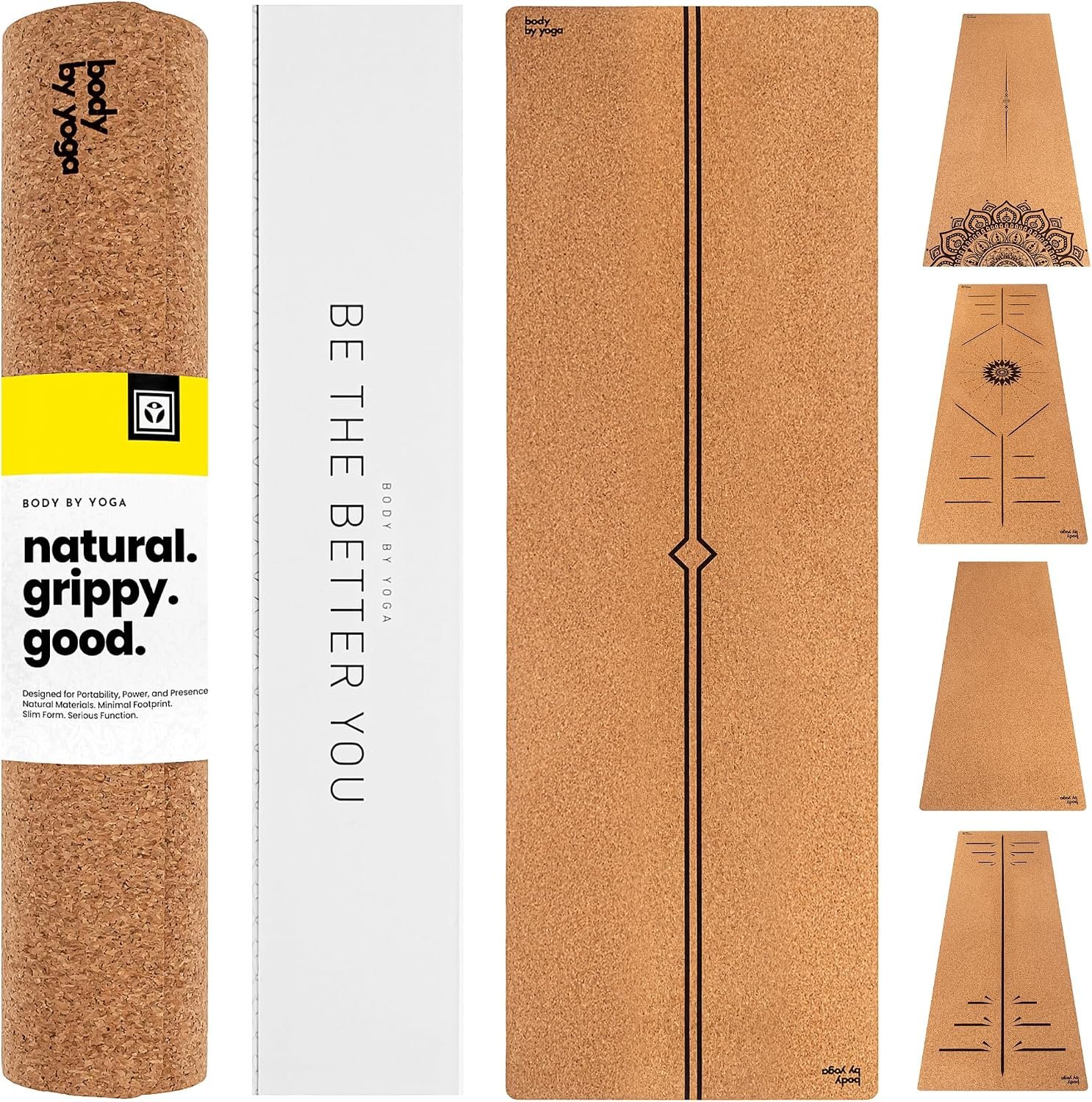 Luxury Cork Yoga Mat – Non Slip, Extra Thick Grip. Extra Large & Long. More Comfort and Support. Tough Enough For Hot Yoga. Cork + Natural Rubber, Non Toxic and Eco Friendly. Optional Alignment Lines.