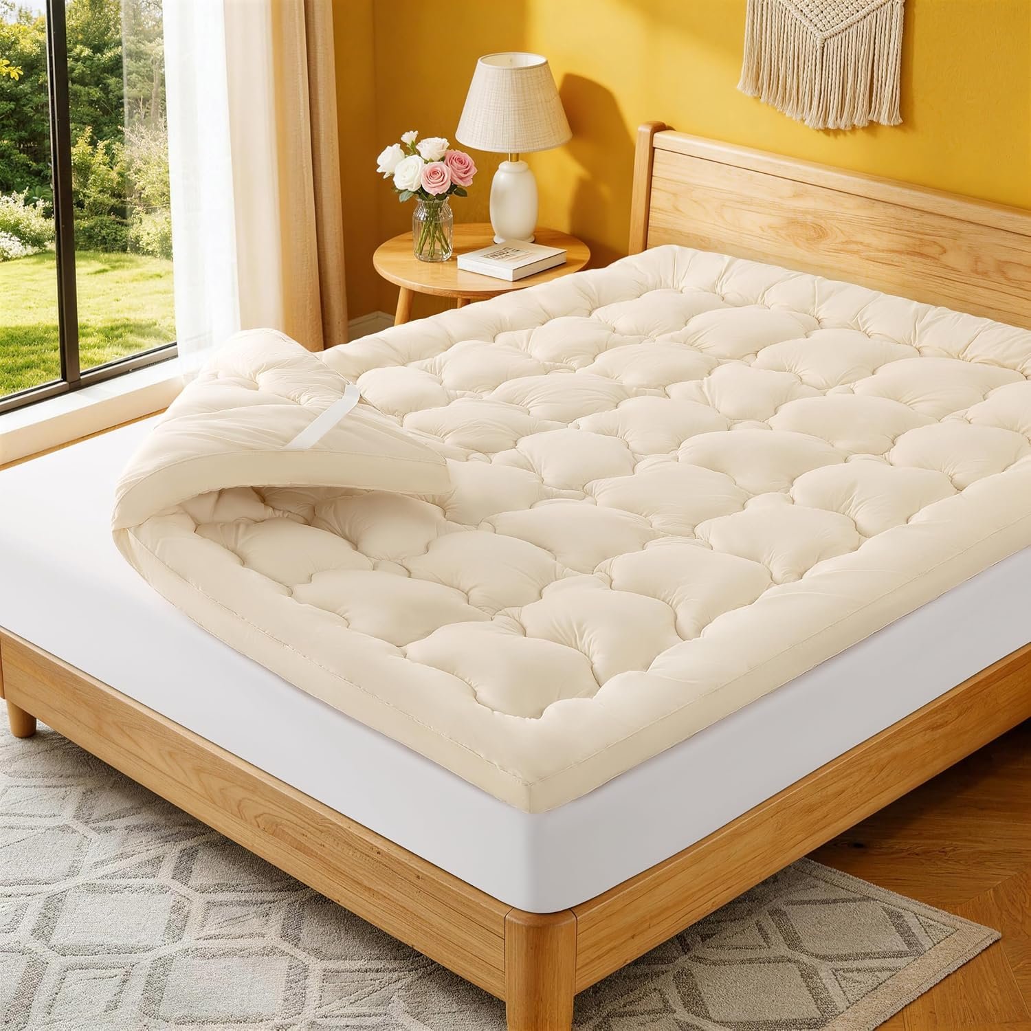 Luxury 60% Organic Wool + 40% Organic Cotton Mattress Topper King (78″x80″)